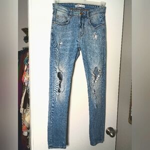 ZARA DNMWR Men's Distressed Skinny Jeans